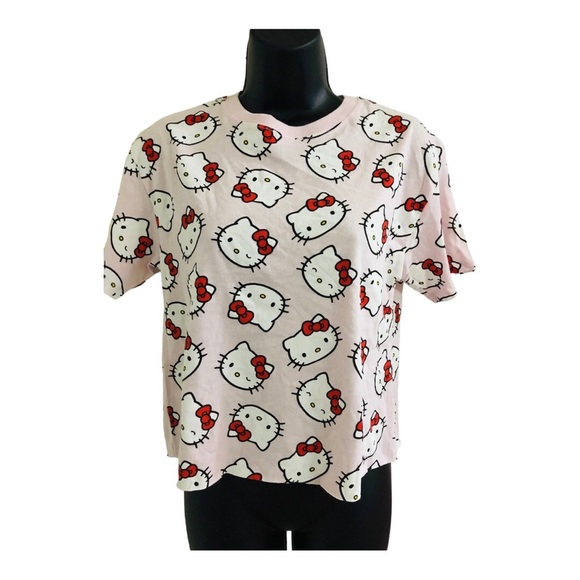 Hello Kitty Light pink short sleeve cropped graphic print t-shirt size small new - Picture 4 of 14